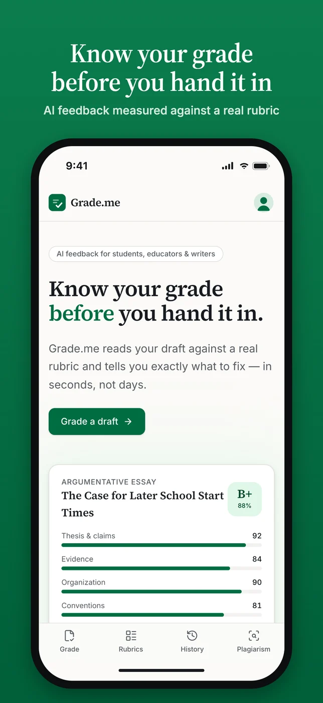 Grade.me — home