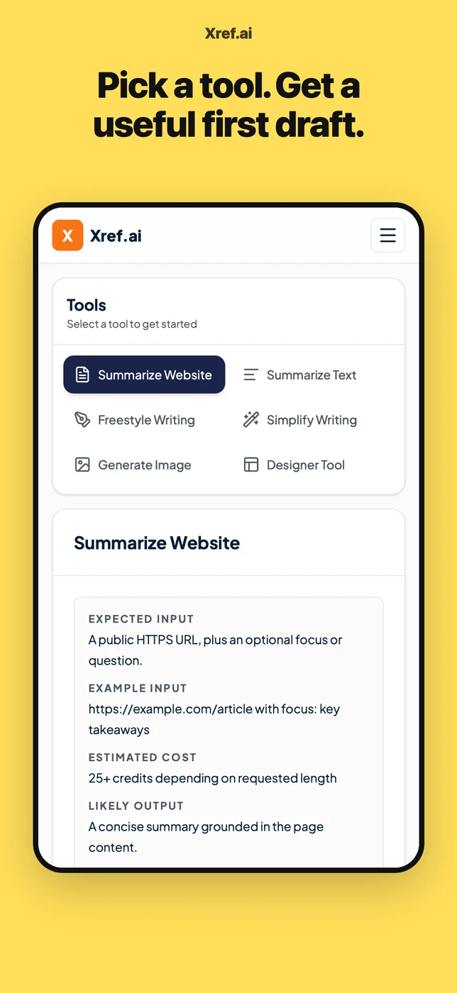 Xref.ai — tools