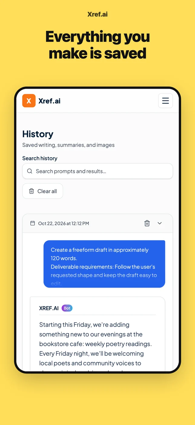 Xref.ai — history
